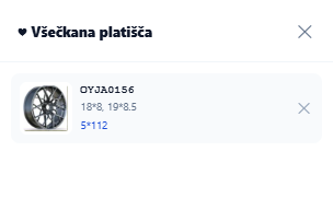 Všečkanje platišč